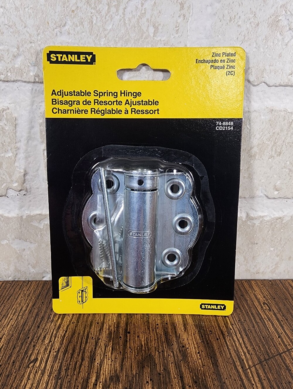 Lot of 2 Stanley Adjustable Spring Hinge - Zinc Plated 74-8848 NIB